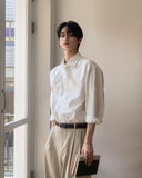 Luke Ribbon Tie Over Fit Shirt
