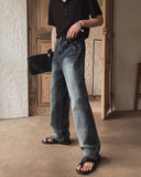 Lujin cat brush washed denim