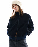 Shearling boucle zip-up blouson