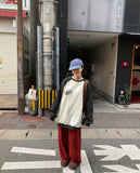 [BAONHAUS] Tenme raglan color matching brushed sweatshirt