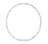 H edition Silver(W) Pink Blossom Multi Pearl Necklace