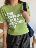 Dalran Lettering Printing Short Sleeve Tee
