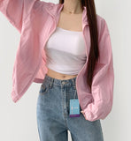 Daily Collar Light Shibori Windbreaker