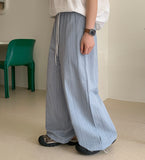[BAONHAUS] Rebaca Stripe Banding Wide Pants