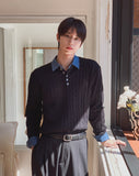 [UL] Mua Cable Henley Neck Basic Knit