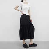 Polena Lace Shirring Long Skirt