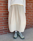 Bopa Patch Balloon Pintuck Long Skirt