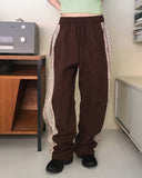 Fairlane Nylon Lace Color Matching Two-Way Long Wide Jogger Pants