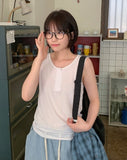 Kyoko Basic Linen Button Sleeveless