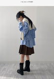 Pony Layered Overfit Long Shirt