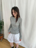 Hisami Strap Banding Frill Bermuda Pants