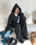 Kitsch Star Check Patch Two-Way Hood Zip-Up