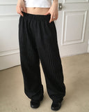 Lating Pin Stripe Banding Long Wide Pants