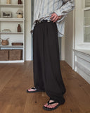 Royden Drape Two-Tuck Wide Slacks