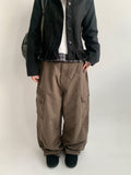 Lilpon Cargo Wide Balloon Pants