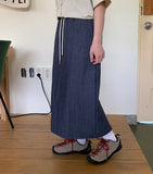 Tehu cotton banding long skirt