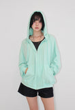 ROUGH SHIRRING HOOD ZIP-UP