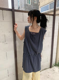 Grine Pigment String Layered Sleeveless One Piece