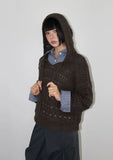 NETTED HOOD KNIT