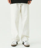 Wide White Washing Denim Pants