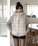 Fog Hooded Knit Lightweight Padded Jacket