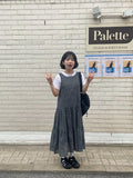 Gaven Check Ribbon Long Tiered One Piece