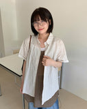 Cubibi Roll-up Stripe Over Shirt