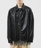 Sarto Oversized Leather Jacket