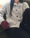 Naming Wool Bocashi Knit Touch Hole Finger Gloves