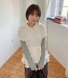 Melpu Frill Hood Short Sleeve Tee