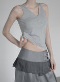 Pre-lace Trimmed Sleeveless