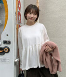 Ryokuna Flare Layered Long Sleeve Tee