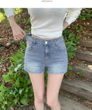 Hip Pads Detachable Span Denim Shorts