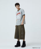 CROSS STUD TWILL SHORTS