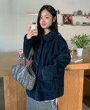 Rempa Corduroy Ribbon Collar Jacket