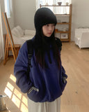 Menhill Half Zip-Up Color Matching Brushed Fleece Sweatshirt