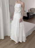 Rie Chiffon Layered Tulle Skirt