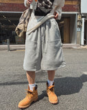 Drag rivet sweat half pants