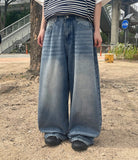 [unisex] Puts Washing Denim Wide Pants