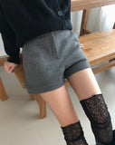 Bed brushed pocket wool short pants