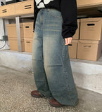 Haneun Parachute Wide Denim Pants