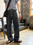 Deept Cool Linen Wide Denim Black