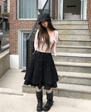 Mien Dot Layered Midi Skirt