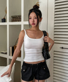[U-BASIC] Boldy Ribbed Crop Sleeveless (+With Cup)