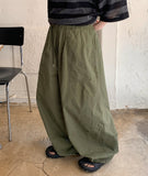 [unisex] Tyubi banding balloon wide cotton pants