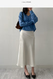Gomez Satin Mermaid Long Skirt