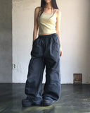 Seukae track two-way banding wide pants