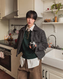 Log Mohair Wool Crop Jacket