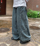 Ioki Banding Cut Wide Denim Pants