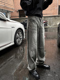 Vintage beige wide denim pants